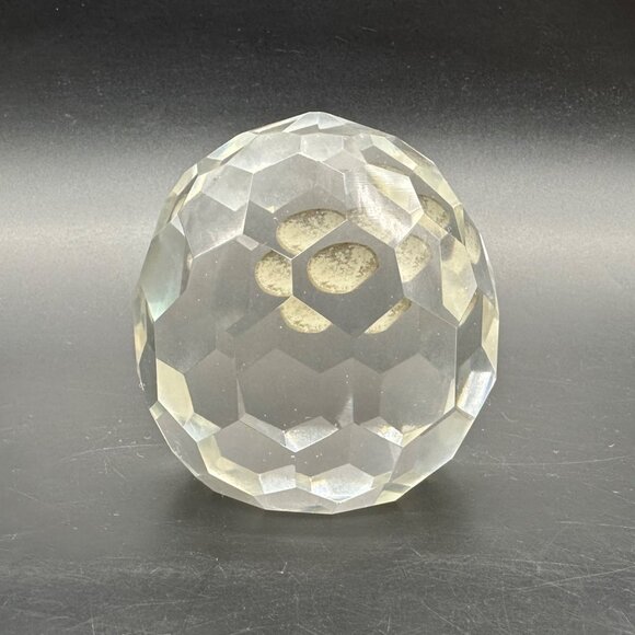 Vintage Faceted Crystal Paperweight AA Importing Clear Glass Japan Decorative - Picture 4 of 11